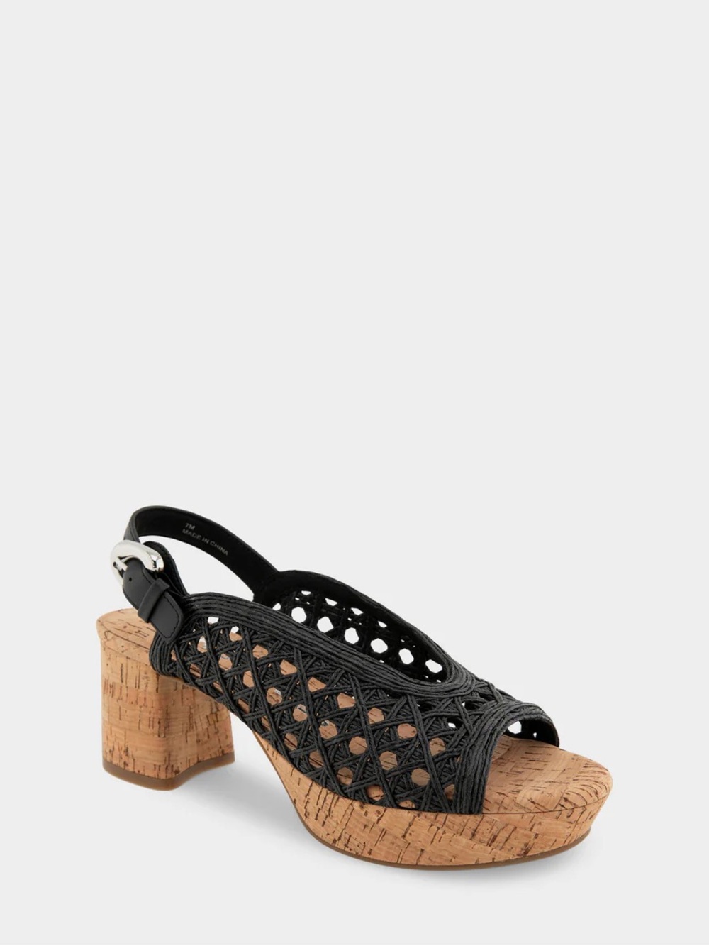 AEROSOLES CORNELIA RAFFIA WOMEN'S PLATFORM SANDALS